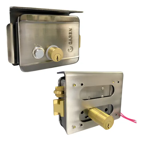 [1032] FECHADURA 12V LUXO REVERS C BOTAO NIQUEL - GAO49