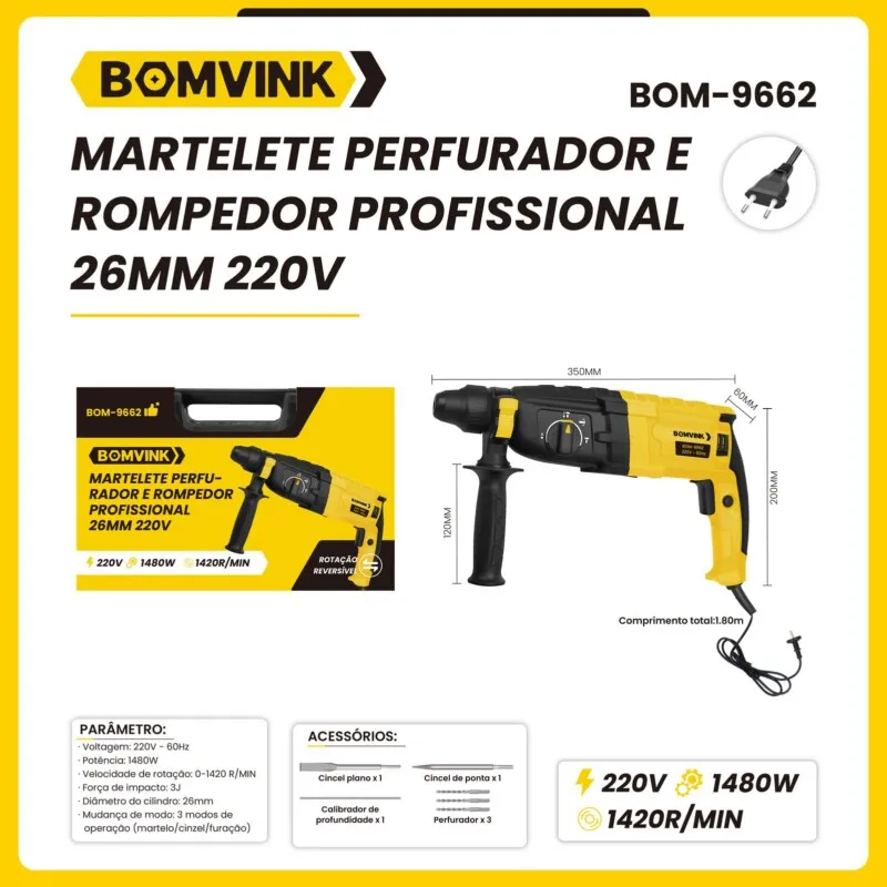 [3309] MARTELETE ELETRICO 220V - 60HZ BOM -9662